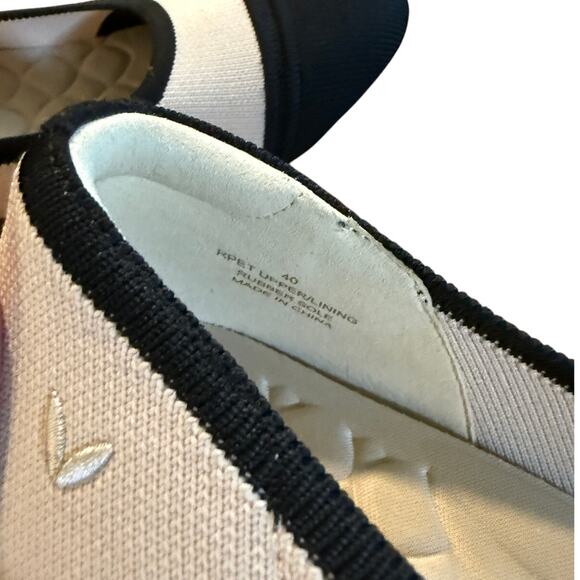 Vivaia 10 Almond-Toe Chunky Knit Heels $189 Julie Arch Pro Pumps Cream Black 40 - Picture 8 of 11